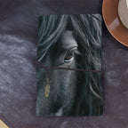 Fashionable Leather Notebook - Elegant Black Horse Design with Labeled Sections, 80 Sheets/160 Pages, Soft Cover & Perforated Pages, Compact & Portable Journal for Onboarding, Task Lists, Work Notes - Ideal New Job Gift for C