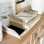 Large Leather Bound Book Boxes, Set of 3 Decor Steals