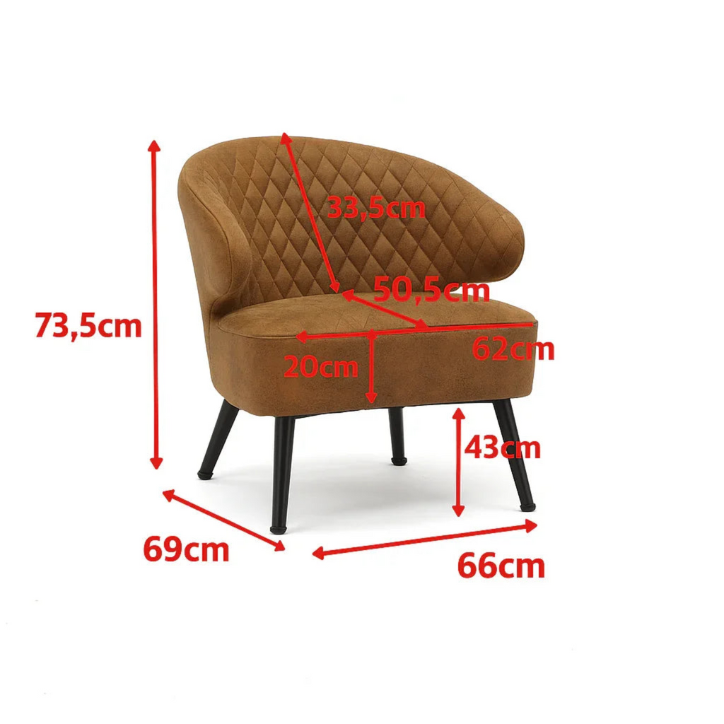 Faux Leather Brown Accent Chair House Of Avana