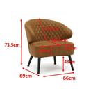 Faux Leather Brown Accent Chair House Of Avana