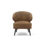 Faux Leather Suede Brown Guistina Accent Chair House Of Avana