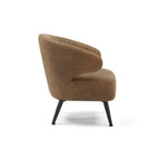 Faux Leather Suede Brown Guistina Accent Chair House Of Avana