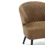 Faux Leather Suede Brown Guistina Accent Chair House Of Avana