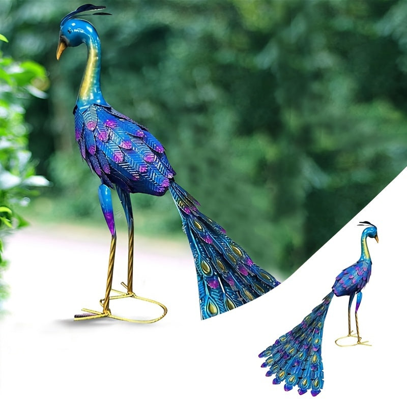 Perfect Metal Peacock Statue - Elegant Outdoor Garden, Lawn, and Patio Decor for Parties & Weddings House Of Avana