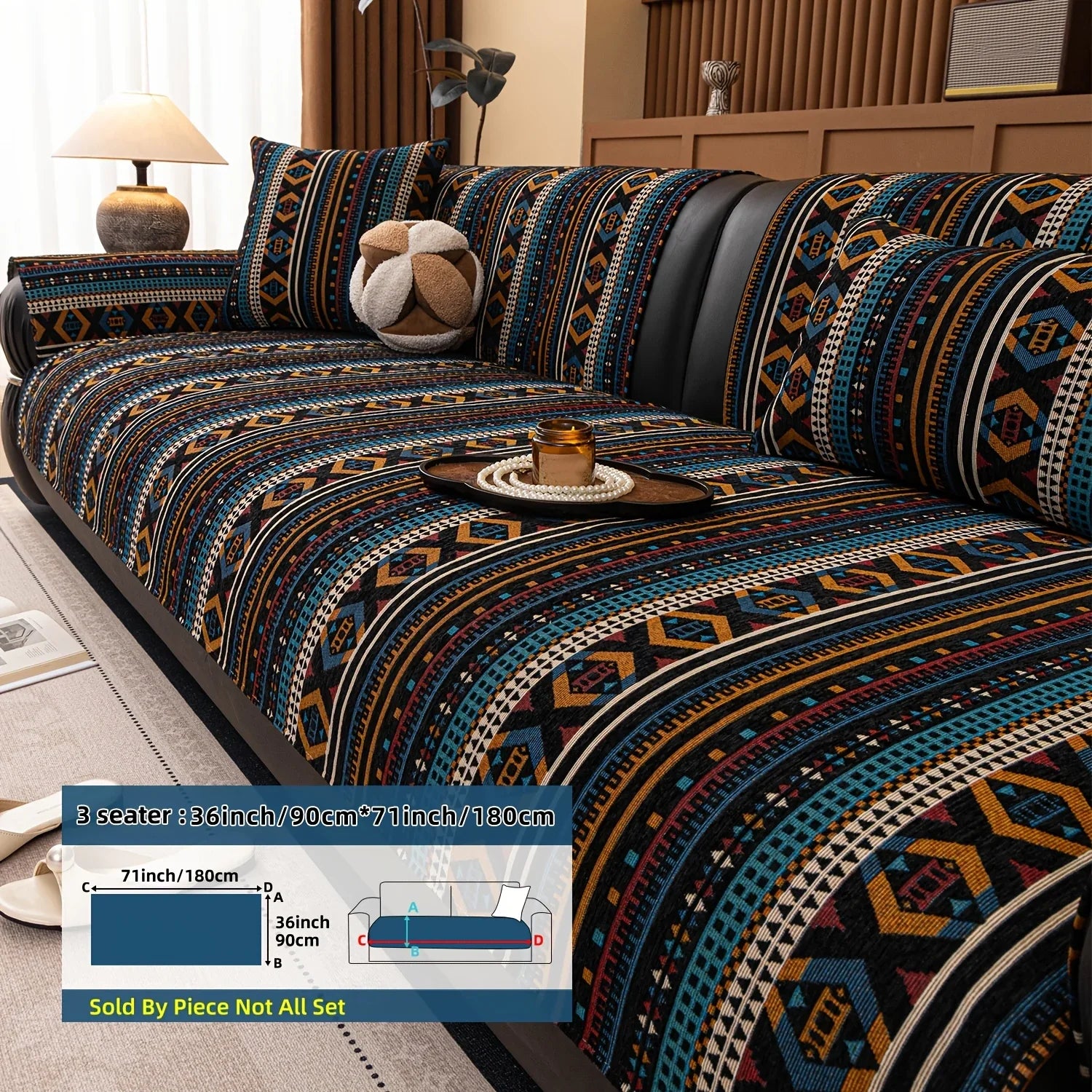 Sofa Cushion - Non-slip Chenille Geometric Multi-size