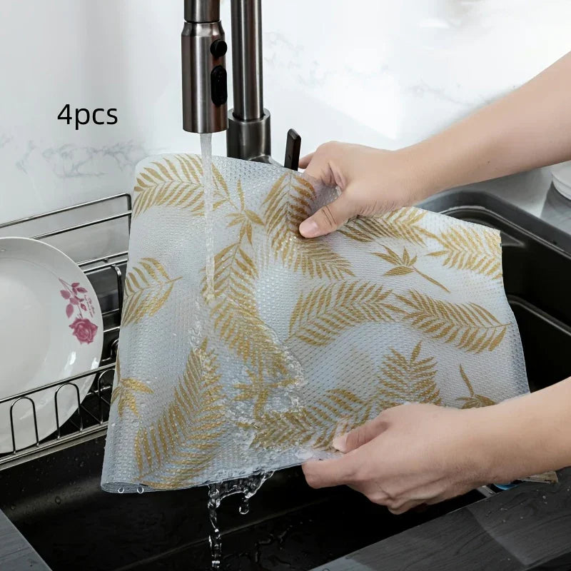 Refrigerator Pad - Non-Slip Golden Leaf Waterproof