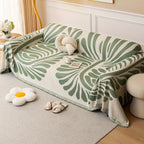 Versatile Chenille Sofa Cover - Pet-Friendly, Orange Dog Couch Cover topspet