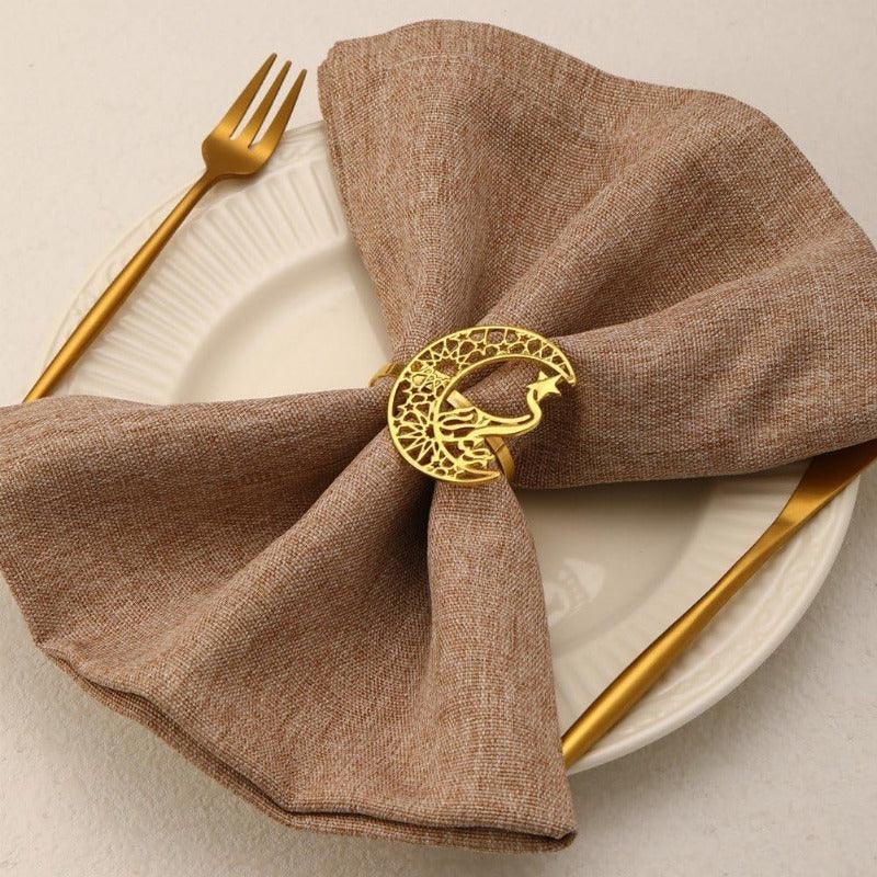 Napkin Rings - Moon Shaped Metal
