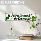 Welcome Sign - Rustic Metal Leprechaun Wall