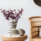 Hand-Felted Woven Wool Table Vase Kanju Interiors