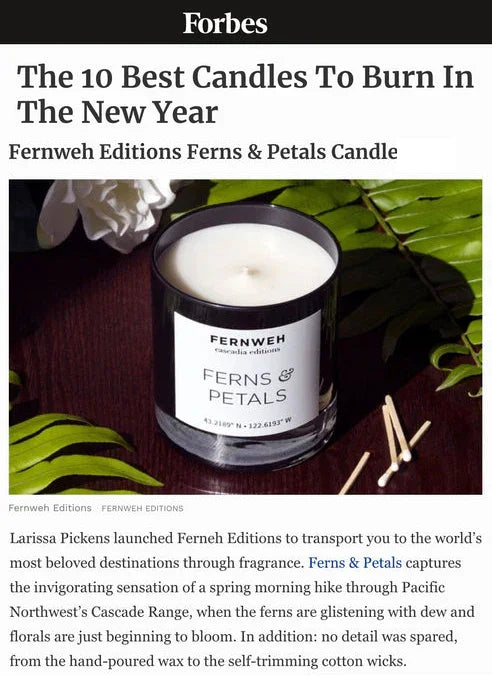 Ferns and Petals Scented Soy Candle Fernweh Editions