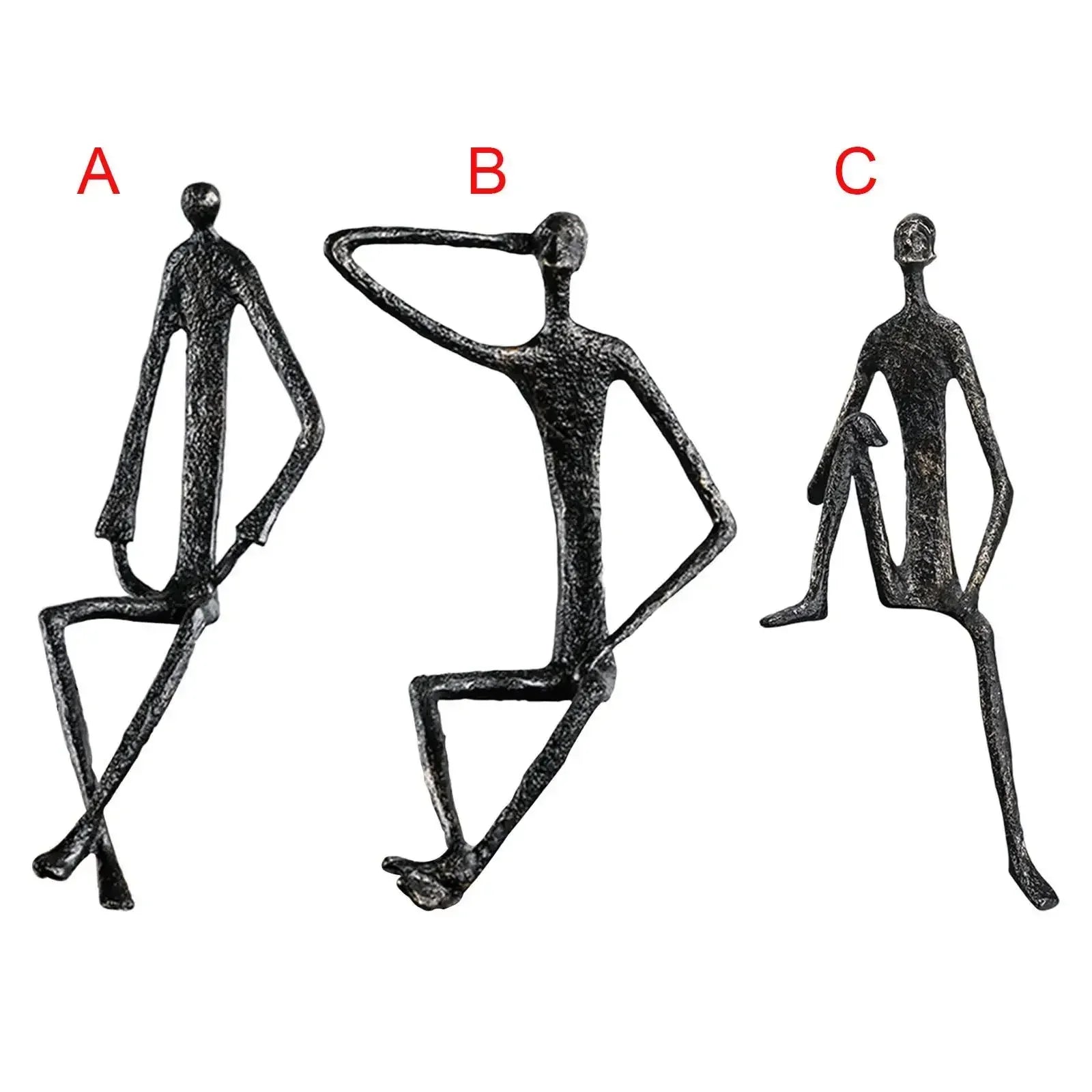 Abstract Human Figurine Metal Statue Collectible Art Sculpture for Living Room Home Table Decoration... - House Of Avana