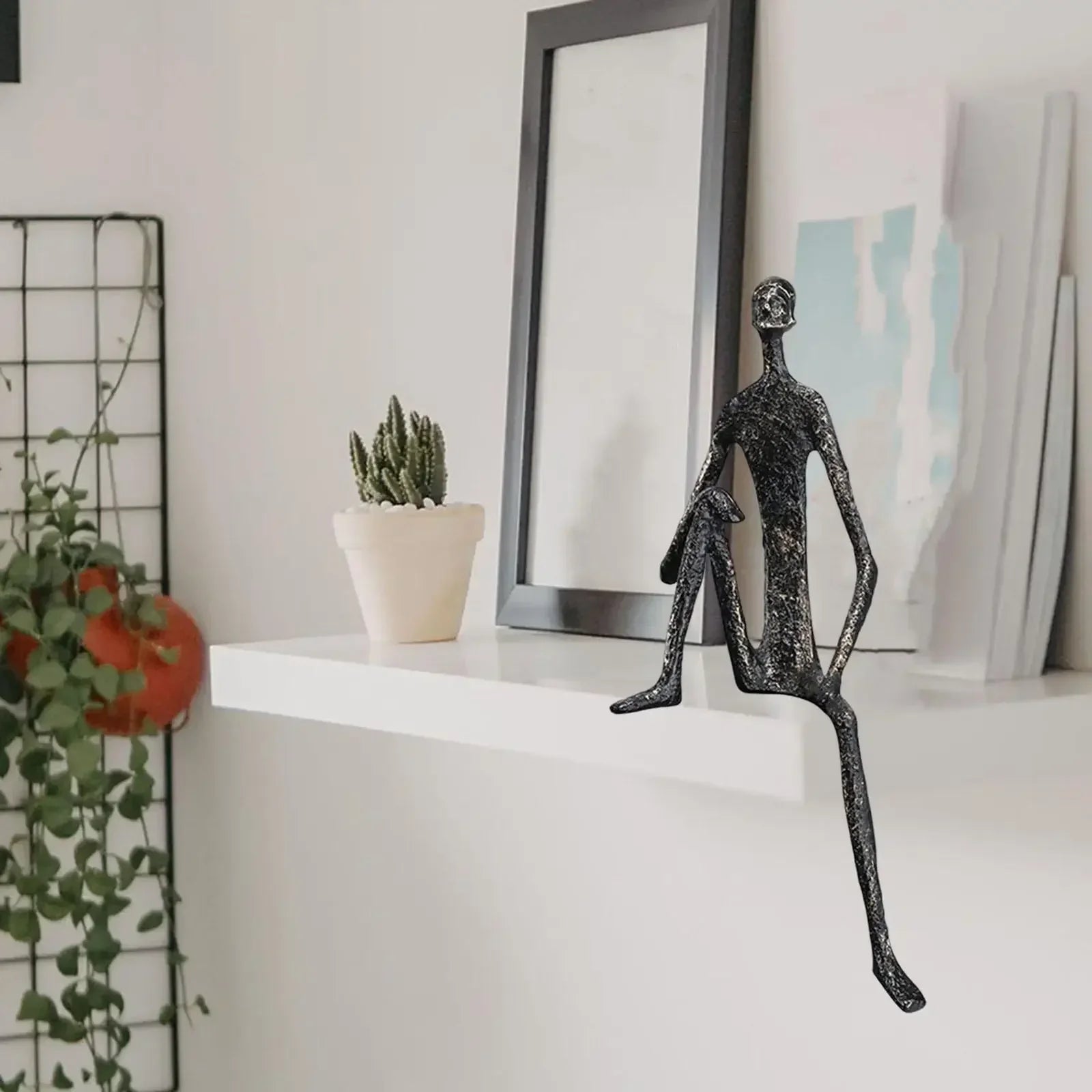 Abstract Human Figurine Metal Statue Collectible Art Sculpture for Living Room Home Table Decoration... - House Of Avana