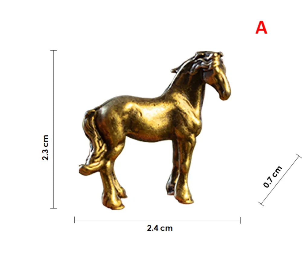 Antique Long Tail Horse Miniature Figurine - House Of Avana