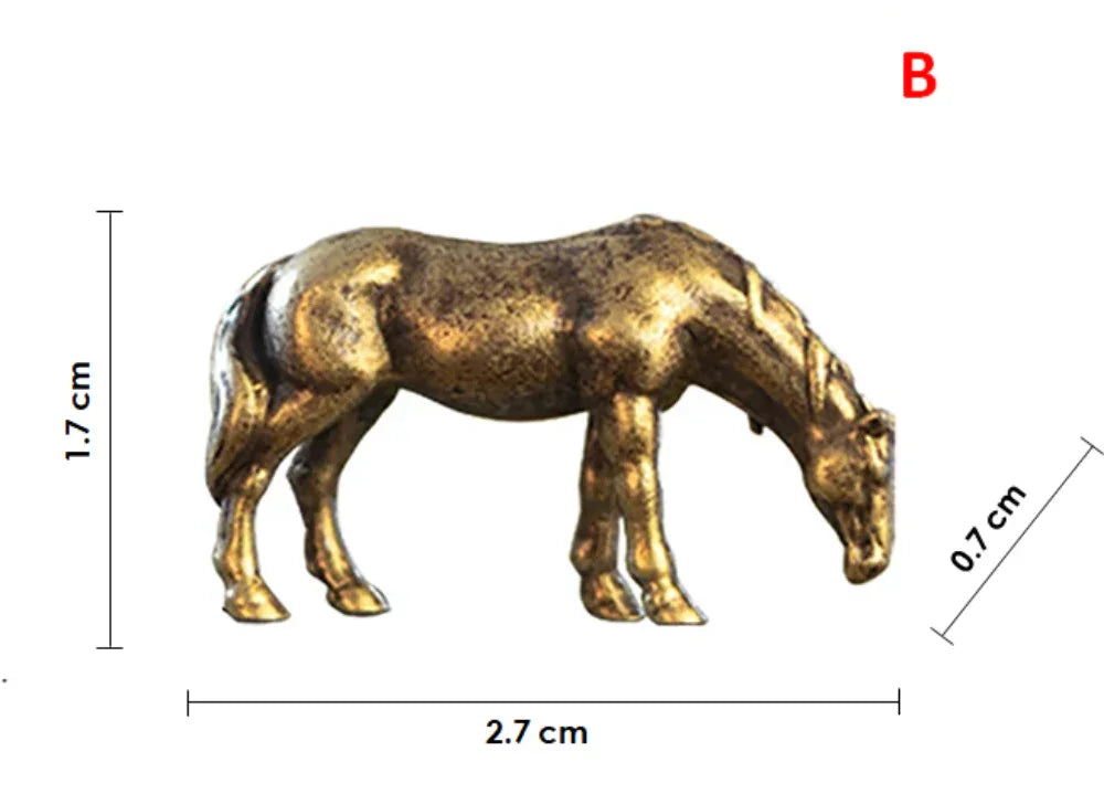 Antique Long Tail Horse Miniature Figurine - House Of Avana