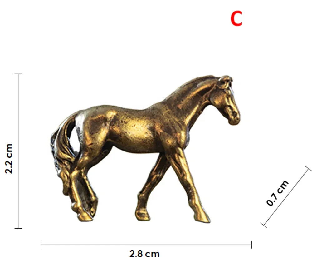 Antique Long Tail Horse Miniature Figurine - House Of Avana