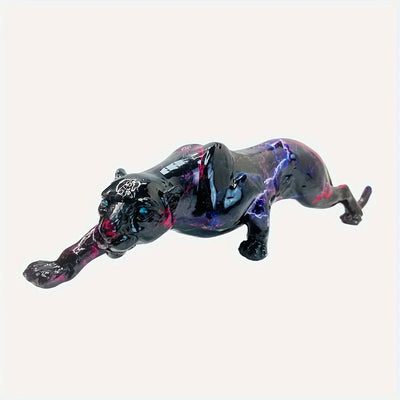 Decorative Cheetah Figurine with Lightning Pattern