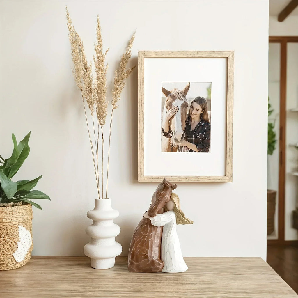 Figurine - Decorative Girl Horse Statue