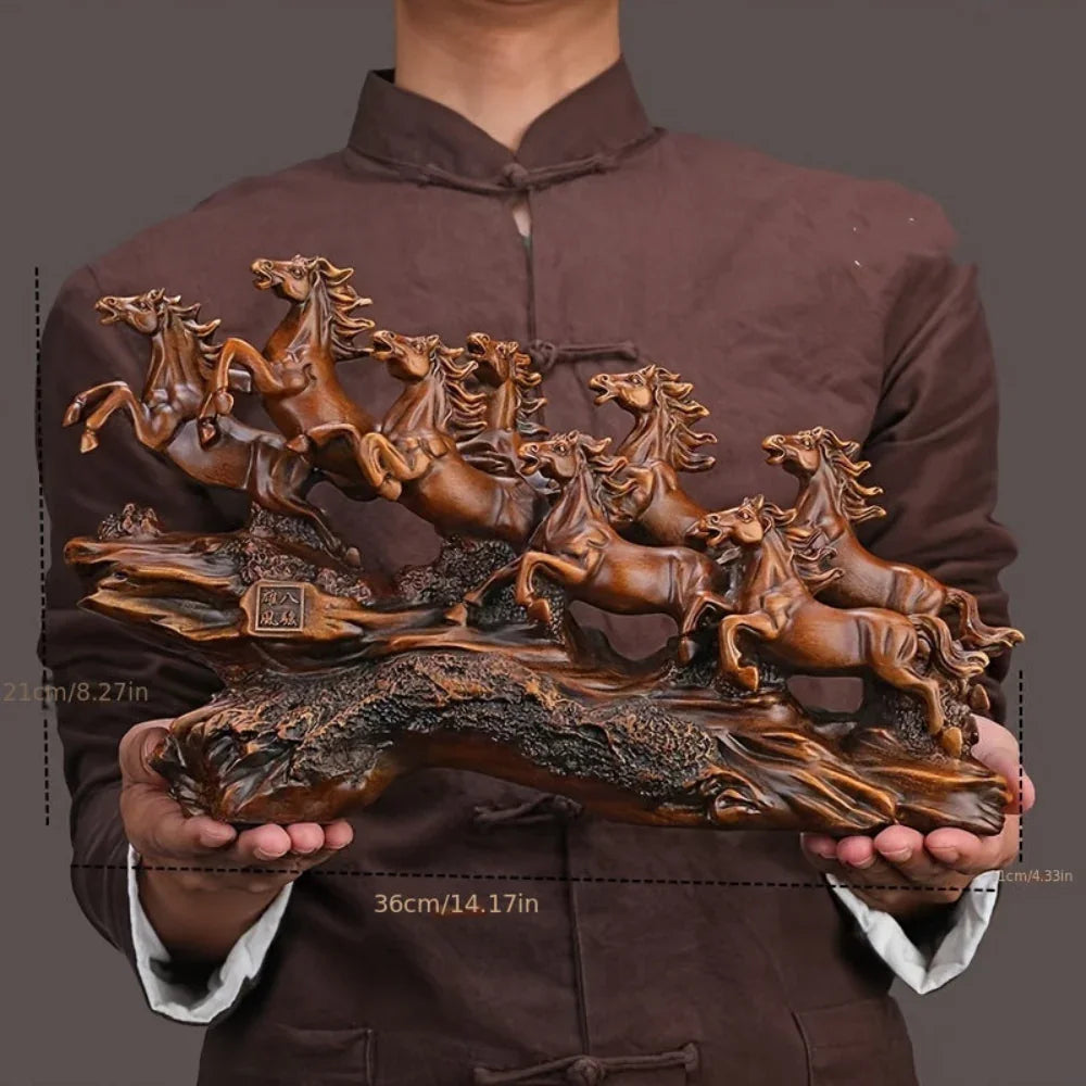 Eight Horses Running Figurine - House Of Avana