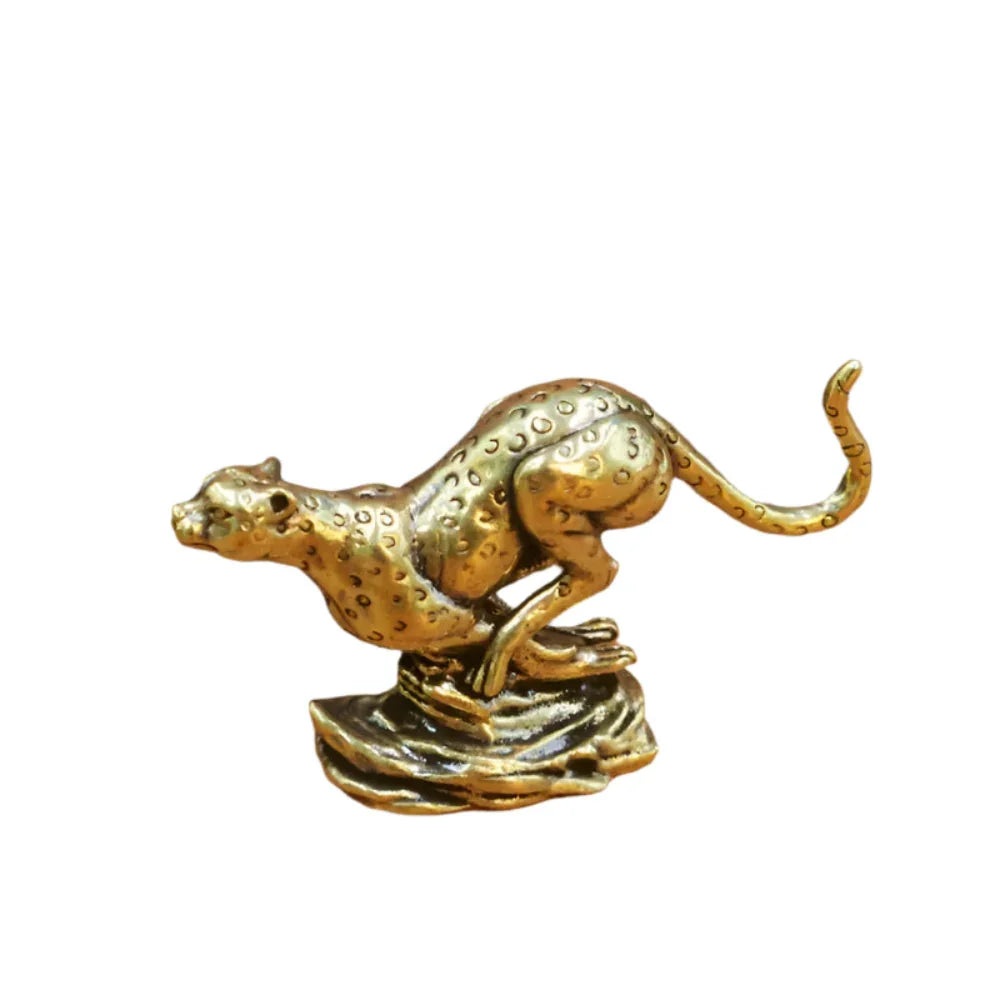 Elegant Cheetah Figurine, angled view - House Of Avana