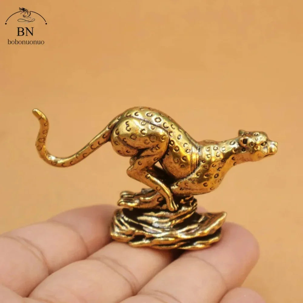 Elegant Cheetah Figurine, angled view - House Of Avana