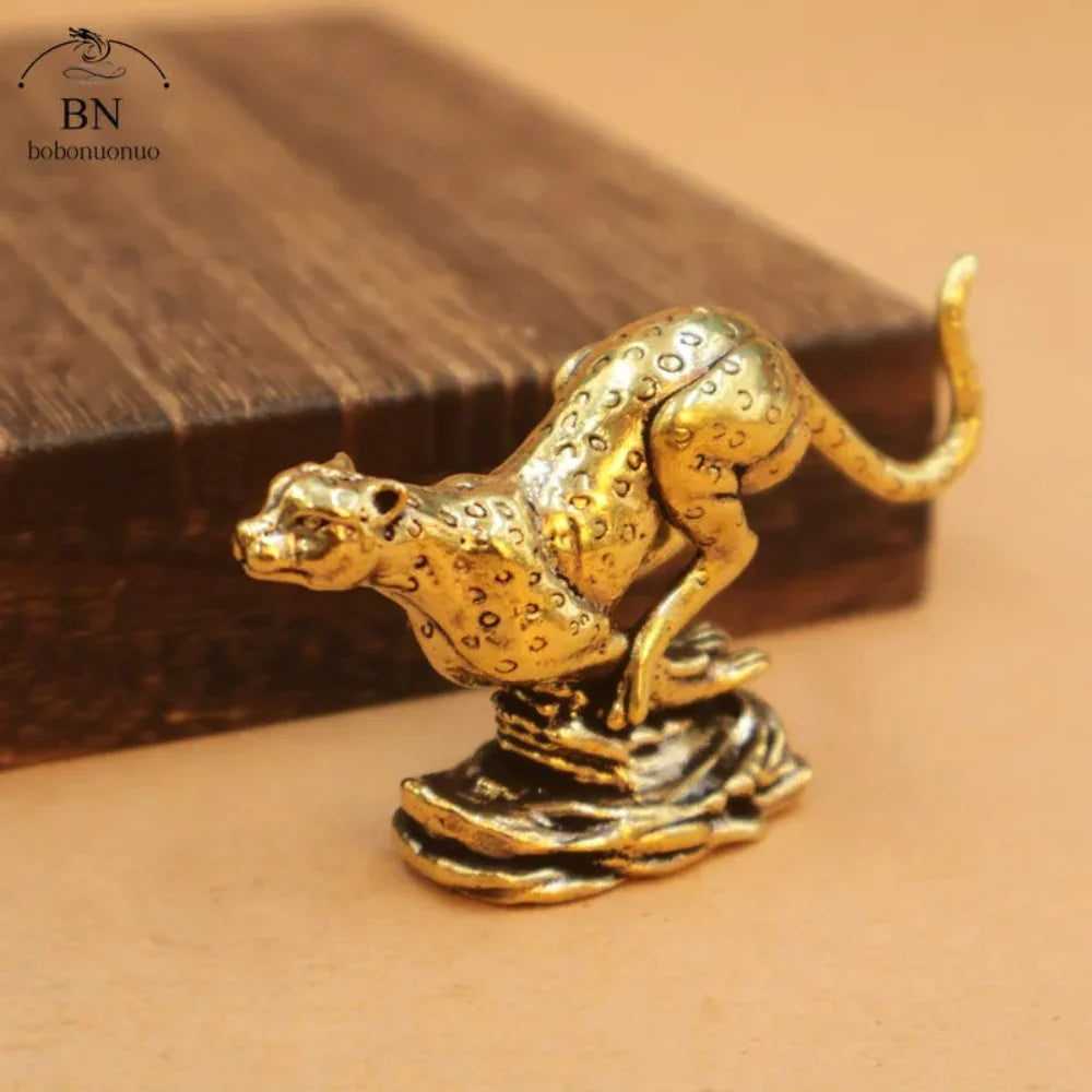 Elegant Cheetah Figurine, angled view - House Of Avana