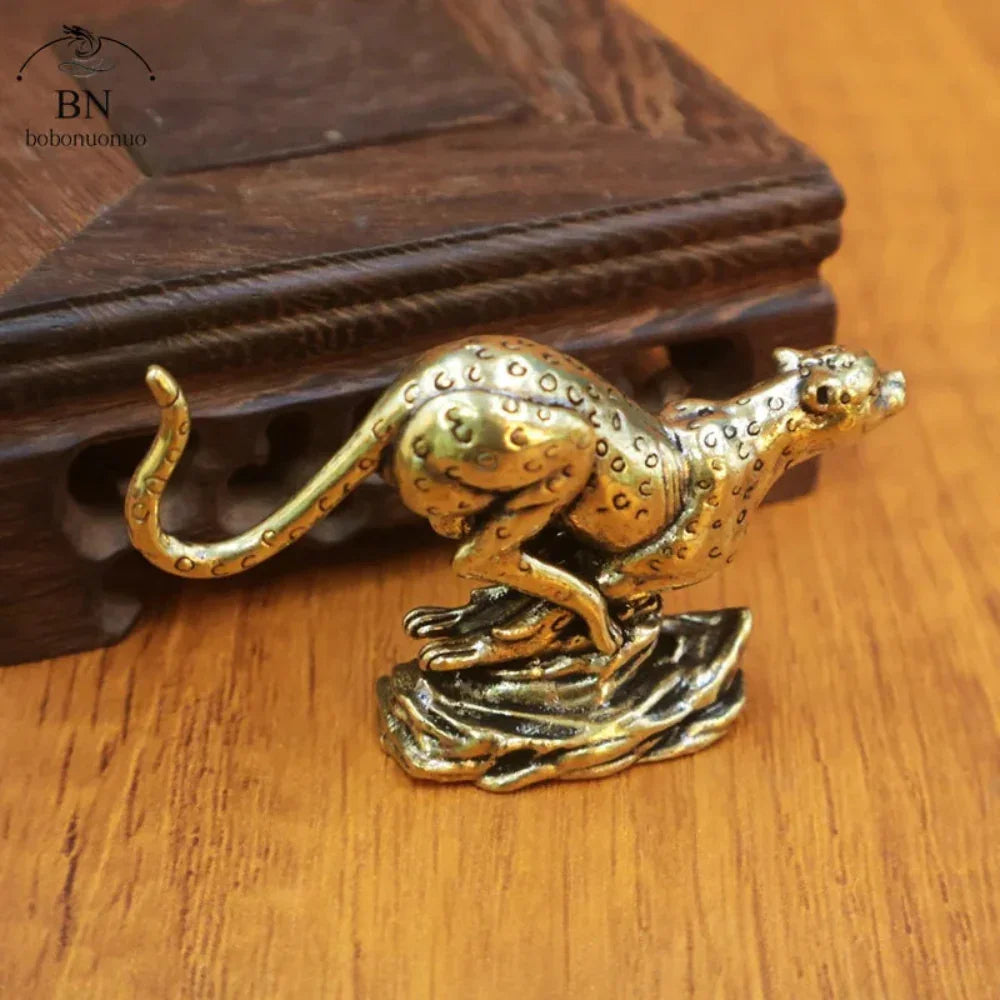 Elegant Cheetah Figurine, top view - House Of Avana