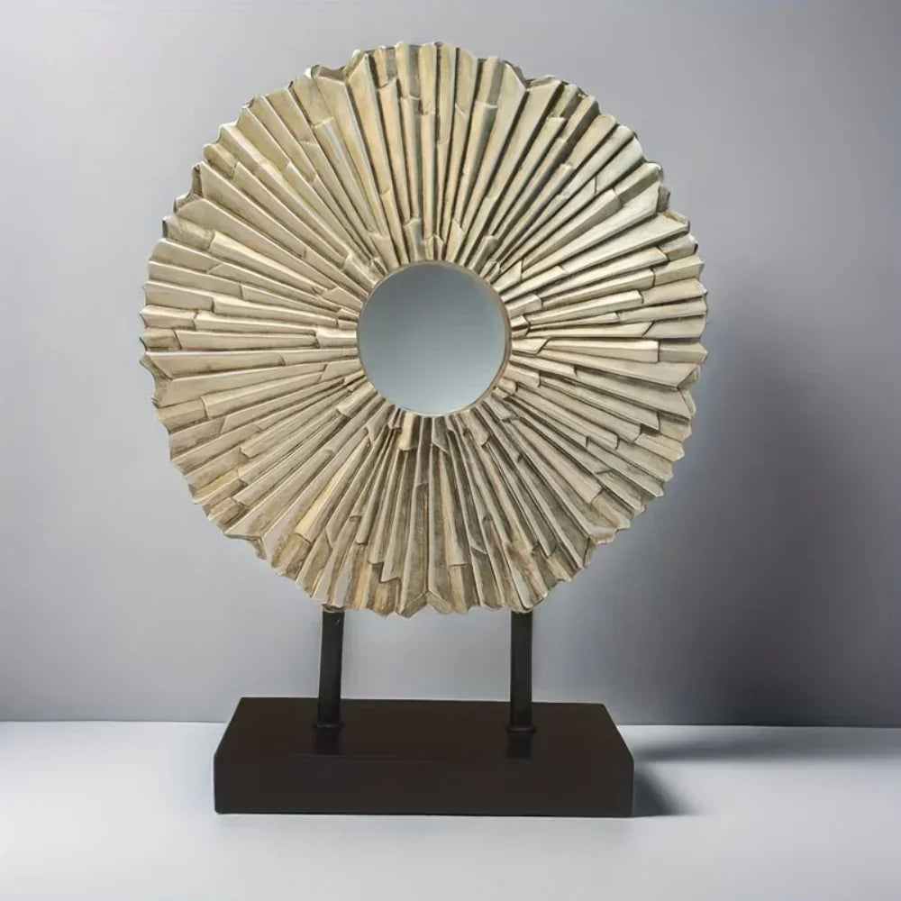 Elegant Sunflower Tabletop Figurine, dimensions view - House Of Avana