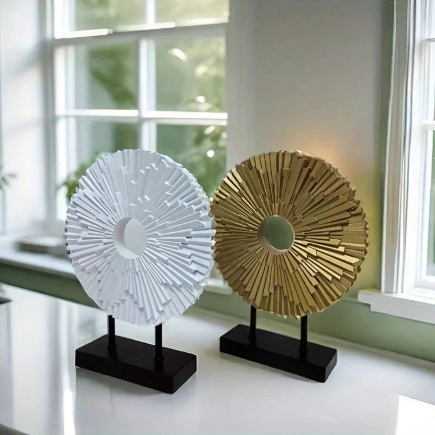 Elegant Sunflower Tabletop Figurine, front view - House Of Avana