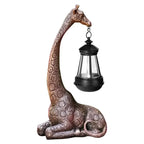 Giraffe Animal Figurine with Solar Lantern - House Of Avana