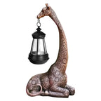 Giraffe Animal Figurine with Solar Lantern - House Of Avana
