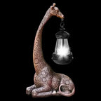 Giraffe Animal Figurine with Solar Lantern - House Of Avana
