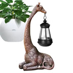 Giraffe Animal Figurine with Solar Lantern - House Of Avana