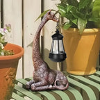 Giraffe Animal Figurine with Solar Lantern - House Of Avana