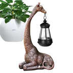 Giraffe Animal Figurine with Solar Lantern - House Of Avana