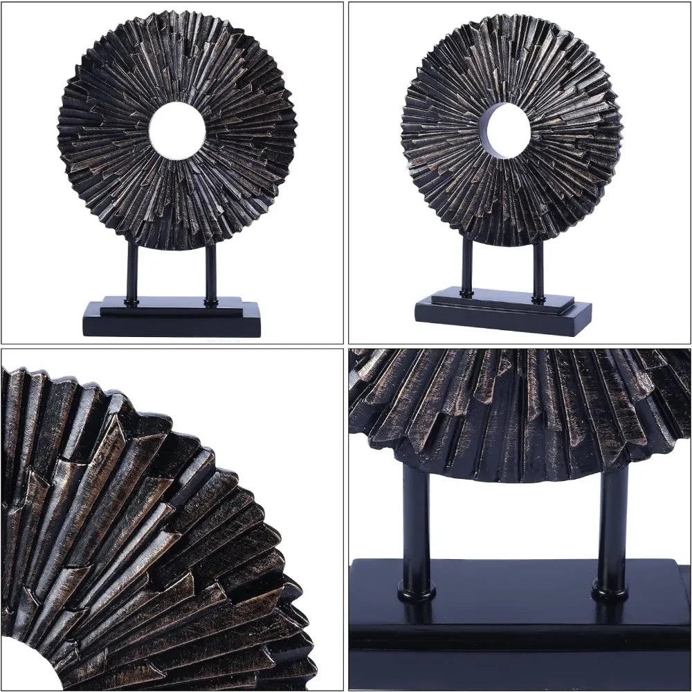 Modern Decorative Minimalist Round Figurine, angled view - House Of Avana