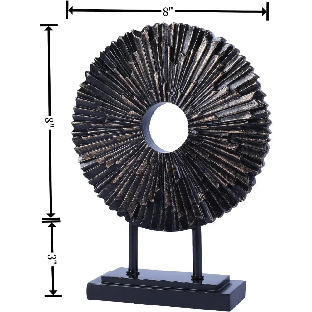 Modern Decorative Minimalist Round Figurine, top view - House Of Avana