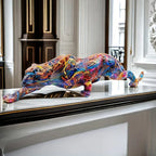 Colorful Alphabet Animal Resin Leopard Figurine - Decorative Sculpture for Home, Office, Bar - Versatile... - House Of Avana