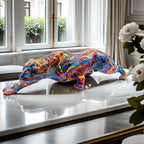 Colorful Alphabet Animal Resin Leopard Figurine - Decorative Sculpture for Home, Office, Bar - Versatile... - House Of Avana