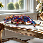 Leopard Figurine - Colorful Alphabet Sculpture, back view - House Of Avana