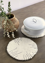 Fine Line Ivory Wool Trivet Kanju Interiors