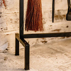 4 Piece Black Iron Fireplace Tool Set Decor Steals