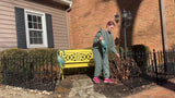 Pair of Blue Metal Crane Garden Statues - House Of Avana