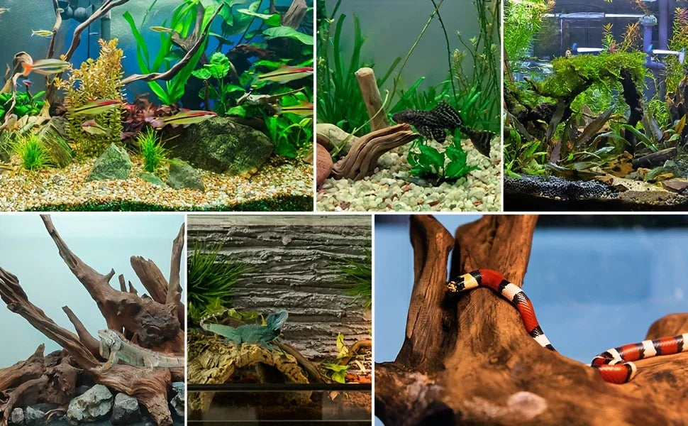 S Natural Large Driftwood for Aquarium Decor, Sinking Wood Fish Tank Decor for Aquarium, Reptile Tank - House Of Avana