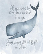 "just Count All the Fish in the Sea" - Baby Ocean Whale Set - Luster Paper Nursery Wall Art Prints,... - House Of Avana