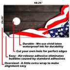 Flag on Dark Wood - Cornhole Board Wrap - Set of 2 Lone Star Art