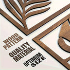 Geometric metal 2D wall sculpture, flat modern design - House of Avana