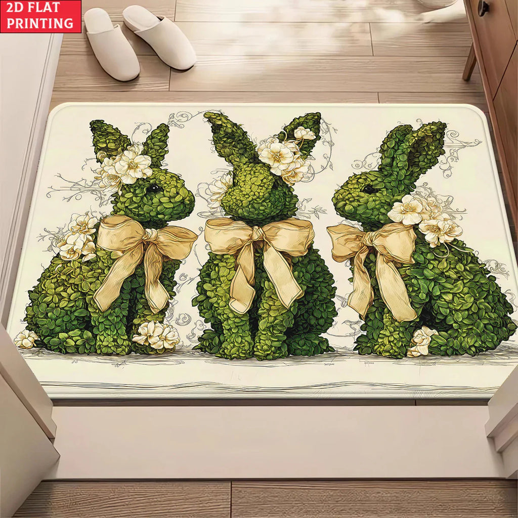Floor Mat - Non-Slip Microfiber Bunny