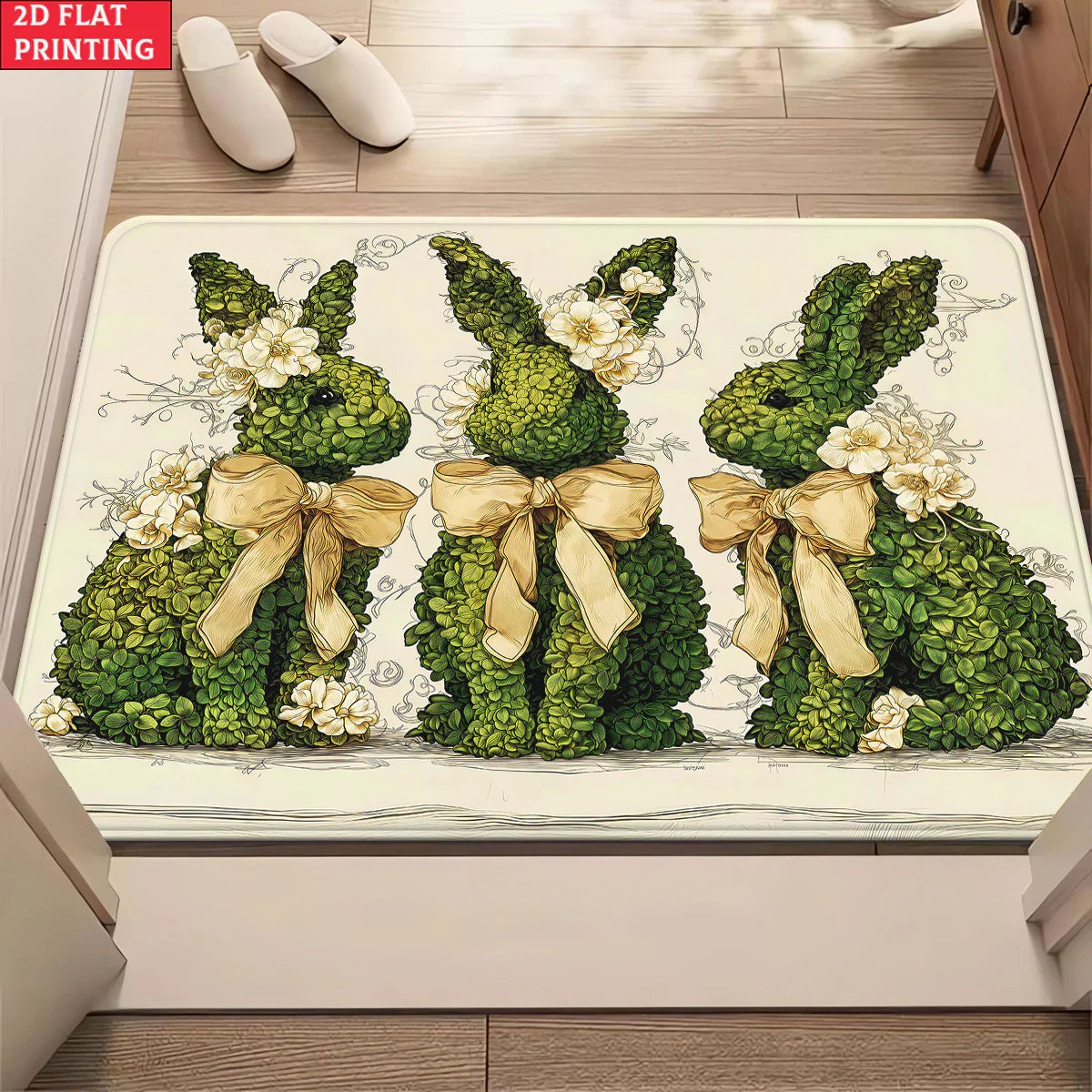 Floor Mat - Non-Slip Microfiber Bunny