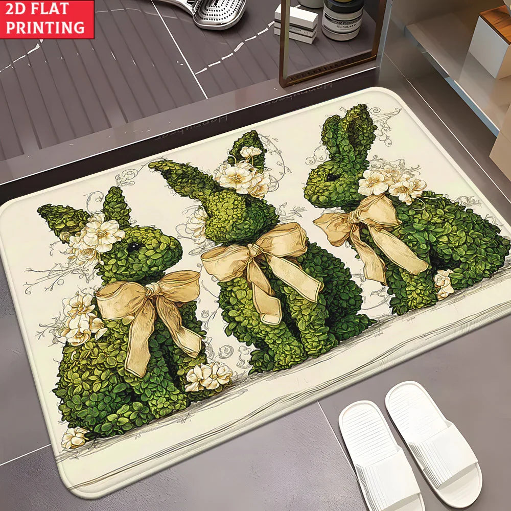 Floor Mat - Non-Slip Microfiber Bunny